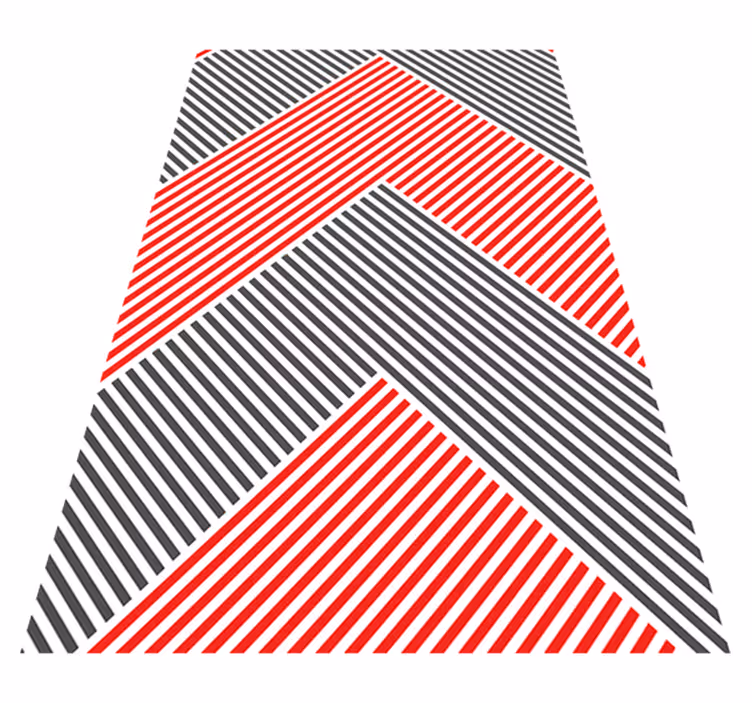 Tapis vinyle rayures motif à bandes en chevrons - TenStickers