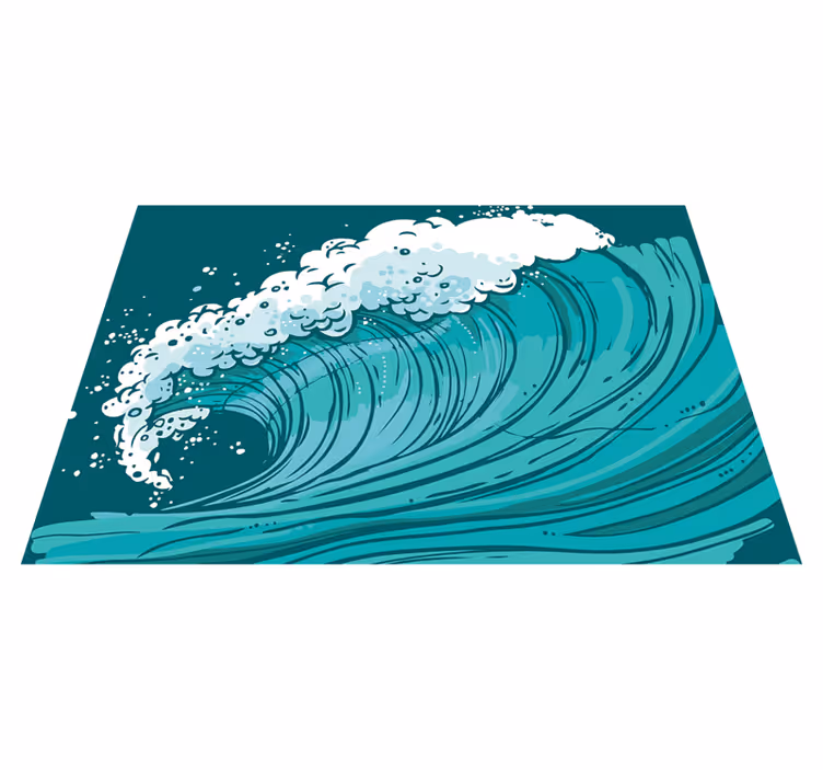 Tapis vinyle nature mouvement des vagues marines - TenStickers