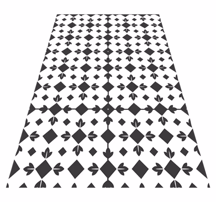 Tapis vinyle carreaux noir et blanc - TenStickers