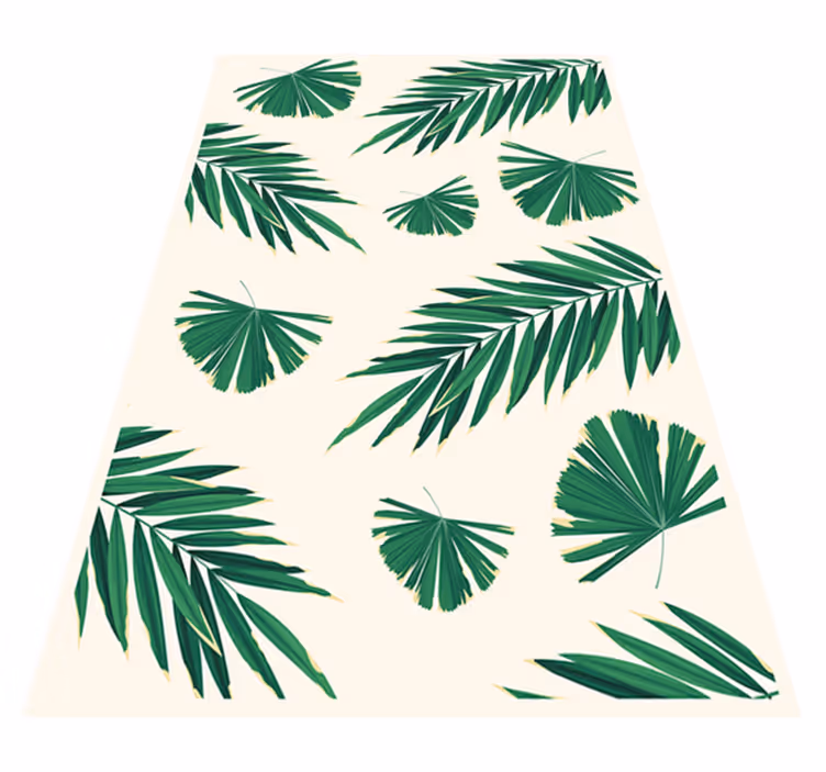 Tapis vinyle nature feuilles vertes luxuriantes - TenStickers