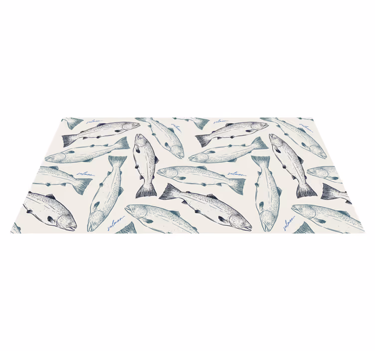 Tapis vinyle salle de bain animal saumon - TenStickers