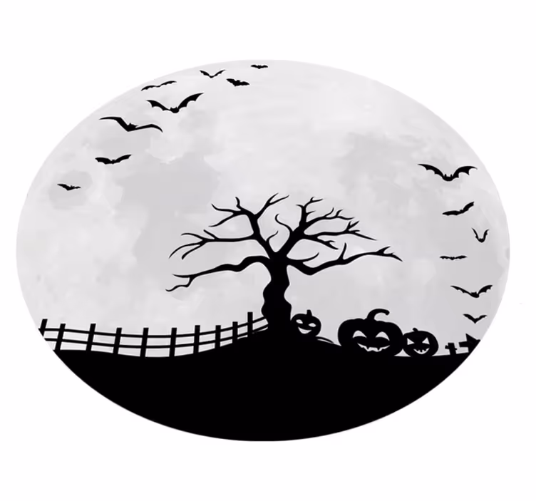Tapis vinyle pour halloween scène d'halloween effrayante - TenStickers
