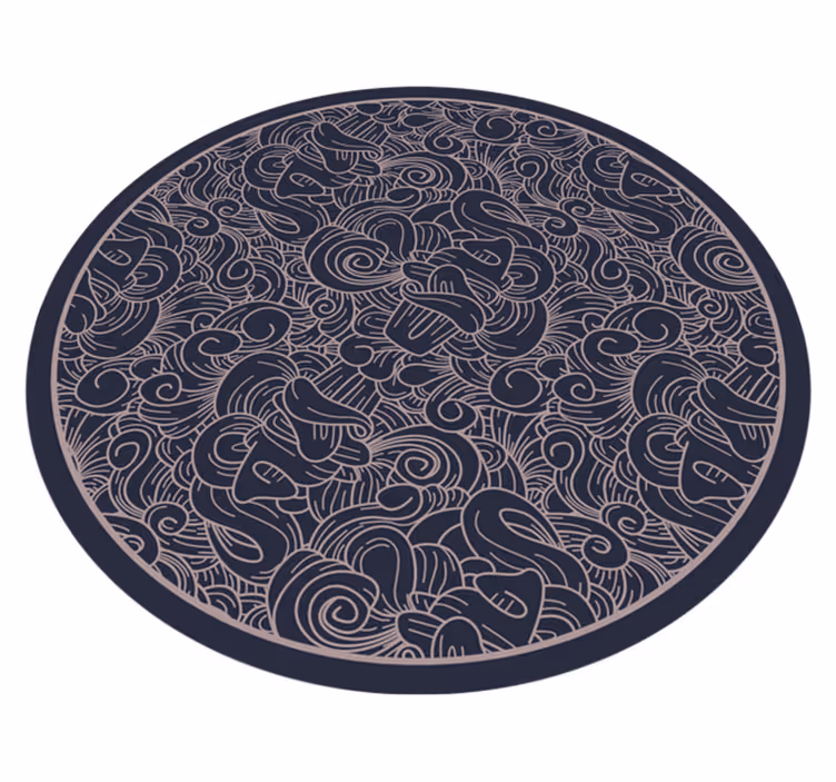 Tapis vinyle salon Abstrait paisley - TenStickers
