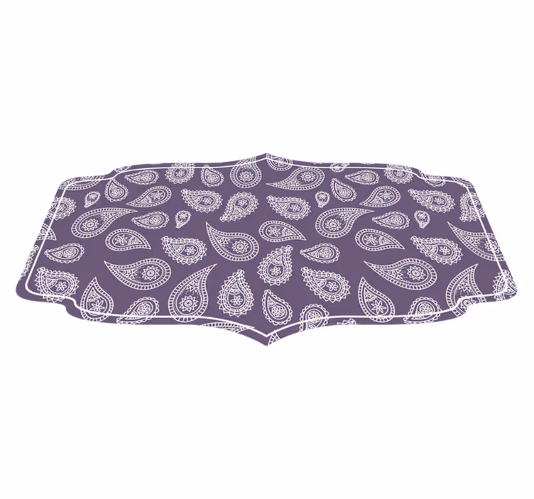 Tapis vinyle mandala motif paisley - TenStickers