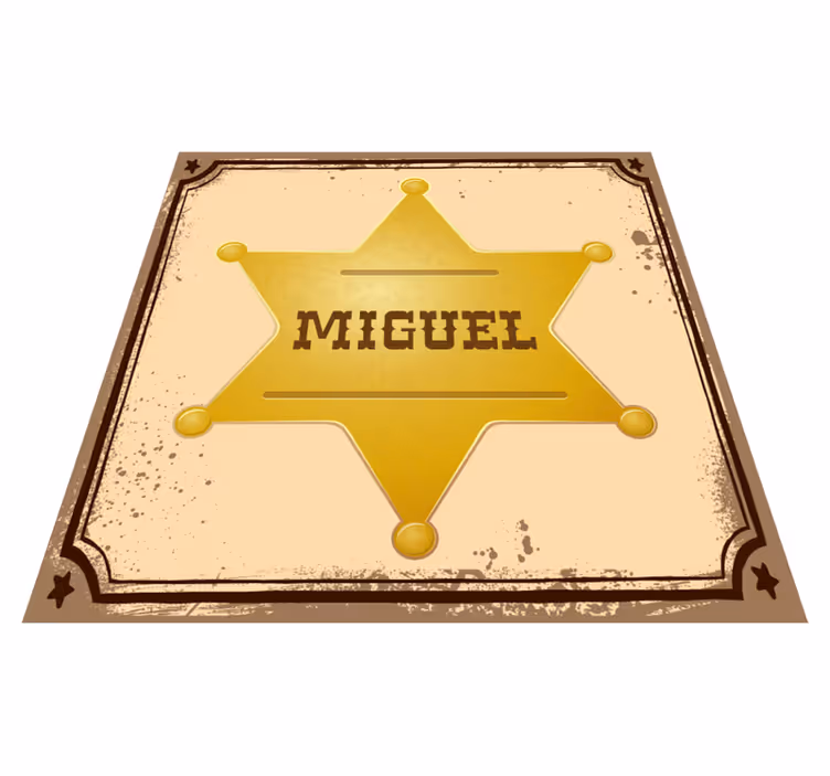 Tapis vinyle personnalisé insigne de shérif sur mesure - TenStickers