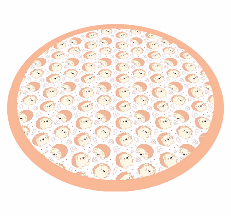 Tapis vinyle bébé motif circulaire de lion - TenStickers