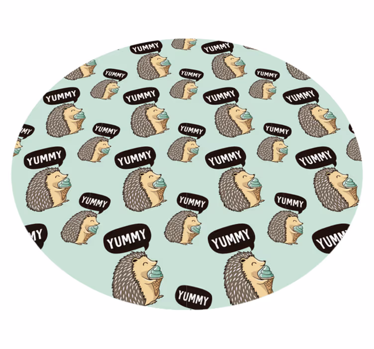 Tapis vinyle pour enfants délice de hérisson - TenStickers