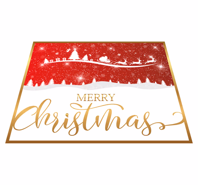 Tapis vinyle noël salutation festive - TenStickers