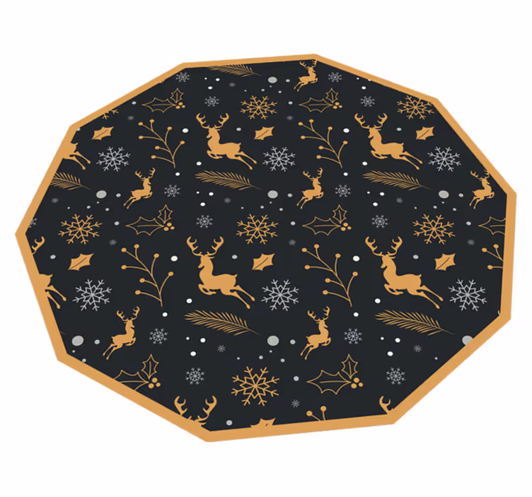 Tapis vinyle noël renne festif - TenStickers