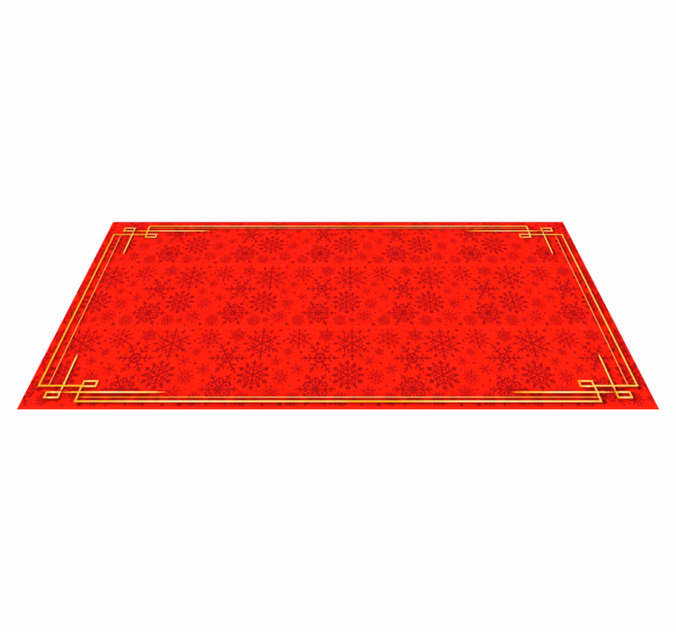 Tapis vinyle citation motif de flocon de neige orné - TenStickers