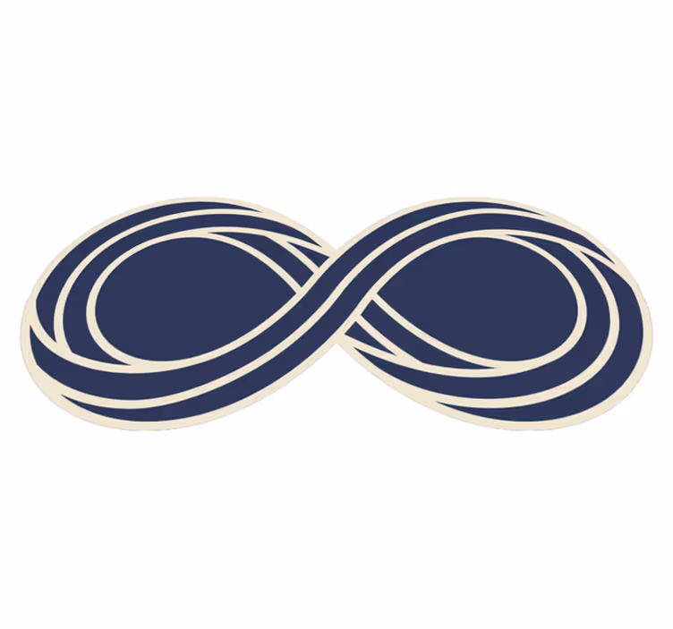 Tapis vinyle géométrique modèle de boucle infinie - TenStickers