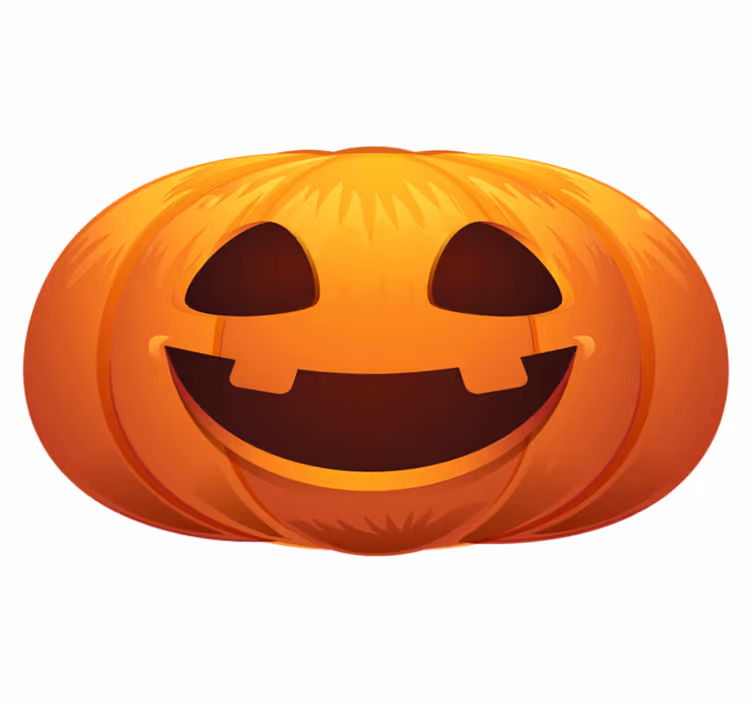 Tapis vinyle pour halloween visage de citrouille - TenStickers