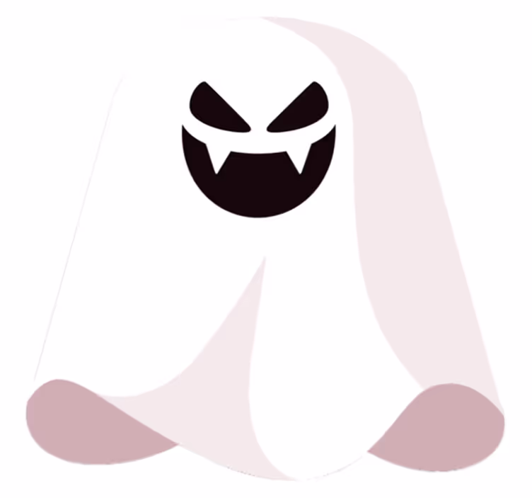 Tapis vinyle pour Halloween fantôme monochrome - TenStickers