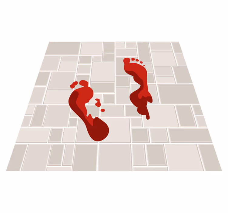 Tapis vinyle pour halloween sentier d'empreinte - TenStickers