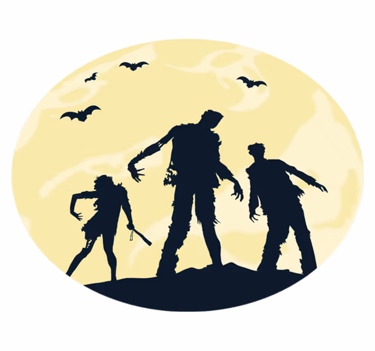 Tapis vinyle pour halloween silhouettes d'halloween - TenStickers