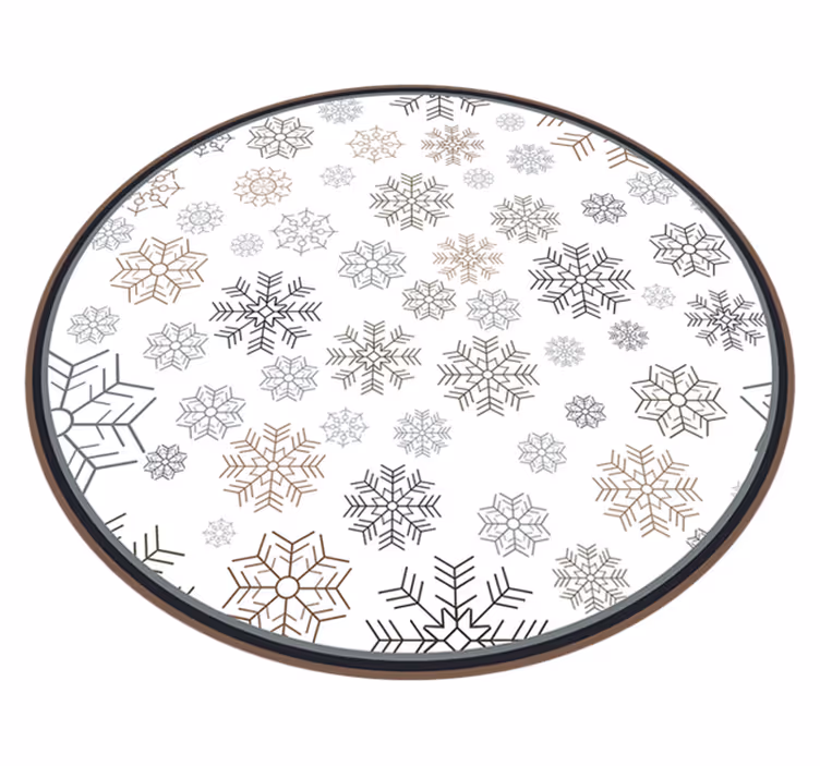 Tapis vinyle noël motifs de flocon de neige - TenStickers
