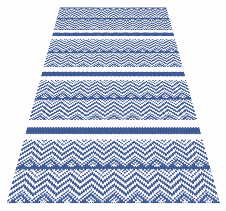 Tapis vinyle salle à manger moderne bleu simple - TenStickers