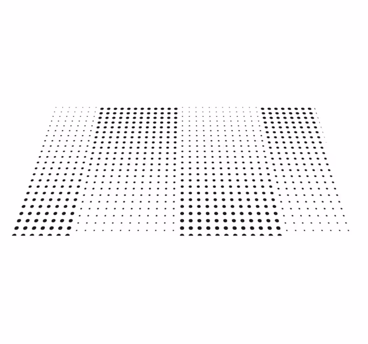 Tapis vinyle salle de bain blanc à pois noirs - TenStickers