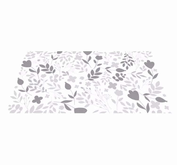 Tapis vinyle plantes silhouette florale - TenStickers