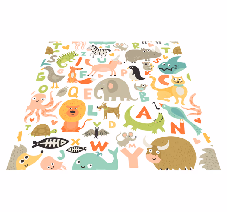 Tapis vinyle alphabet créatures alphabétiques - TenStickers
