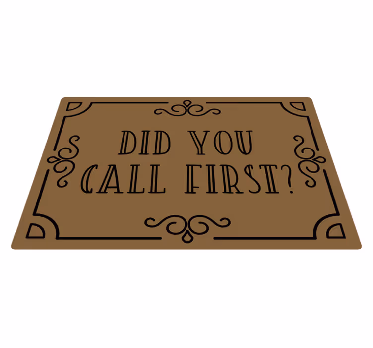 Tapis vinyle citation appeler le premier rappel - TenStickers