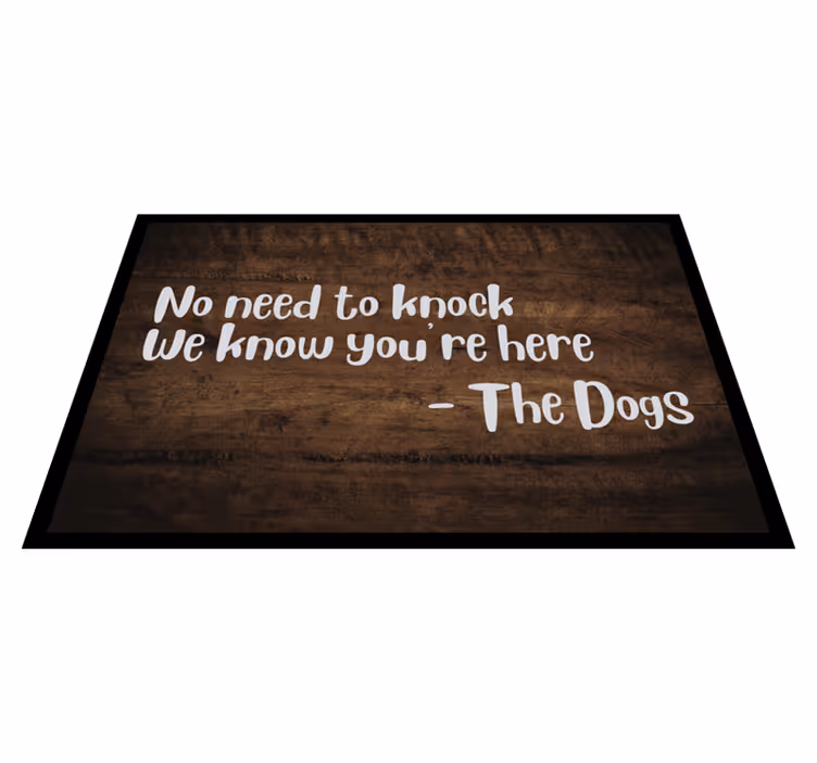 Tapis vinyle citation accueil chaleureux - TenStickers