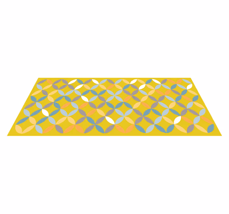 Tapis vinyle salon formes colorés - TenStickers