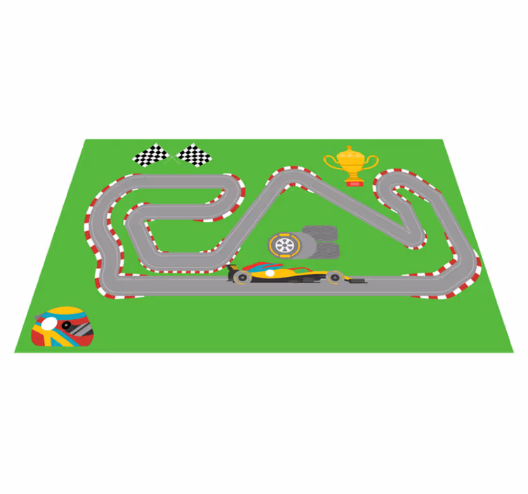Tapis vinyle route circuit hippodrome - TenStickers