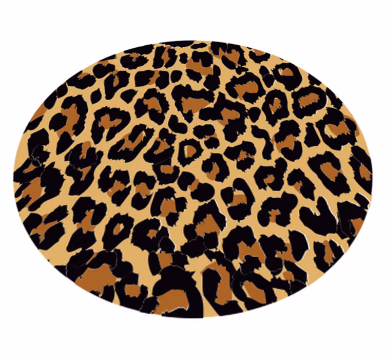 Tapis vinyle motif animal cercle de taches de léopard - TenStickers