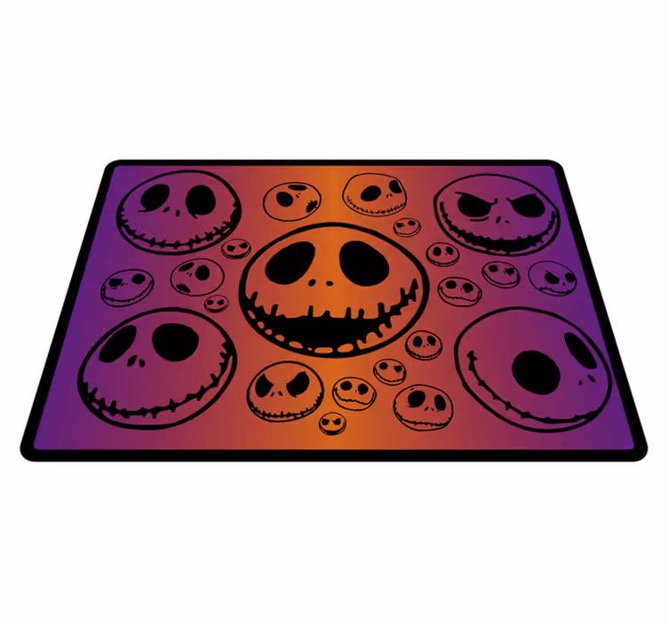 Tapis vinyle pour halloween motif de crânes effrayants - TenStickers