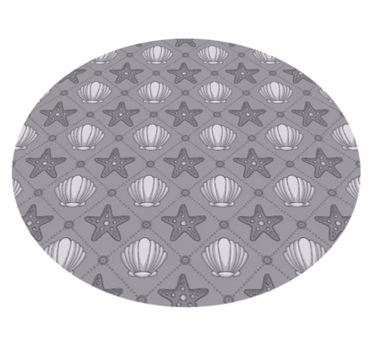 Tapis vinyle motif animal Élément coquillage étoile de mer - TenStickers
