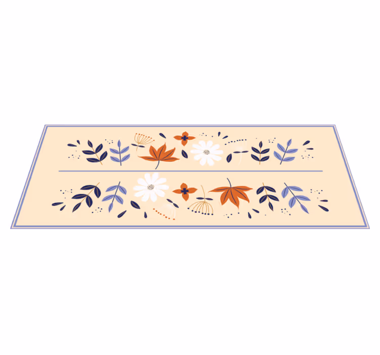 Tapis vinyle plantes ensemble de motifs botaniques - TenStickers