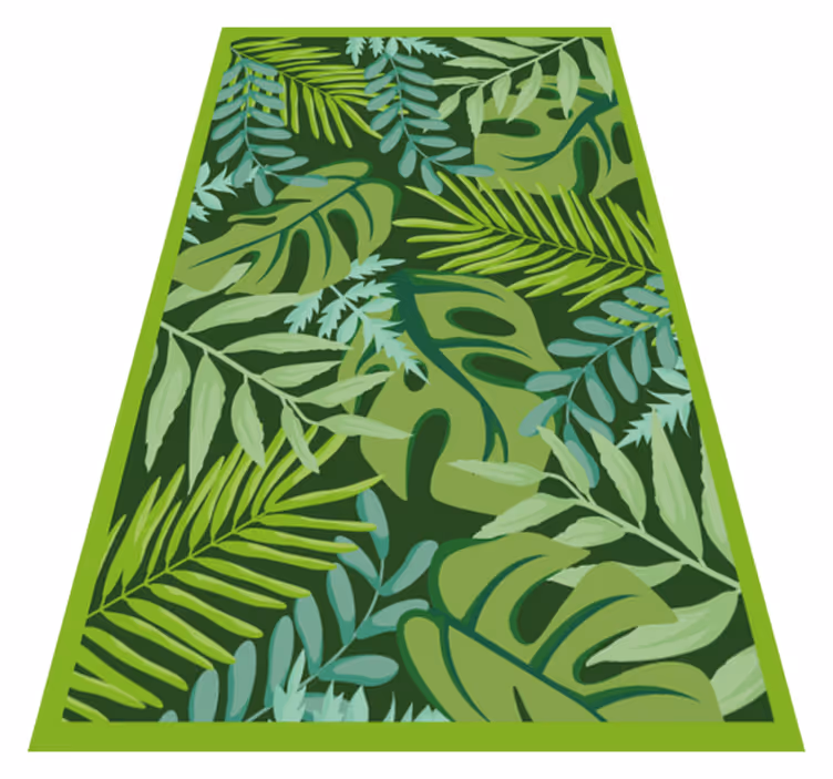 Tapis vinyle plantes décor de feuillage tropical - TenStickers