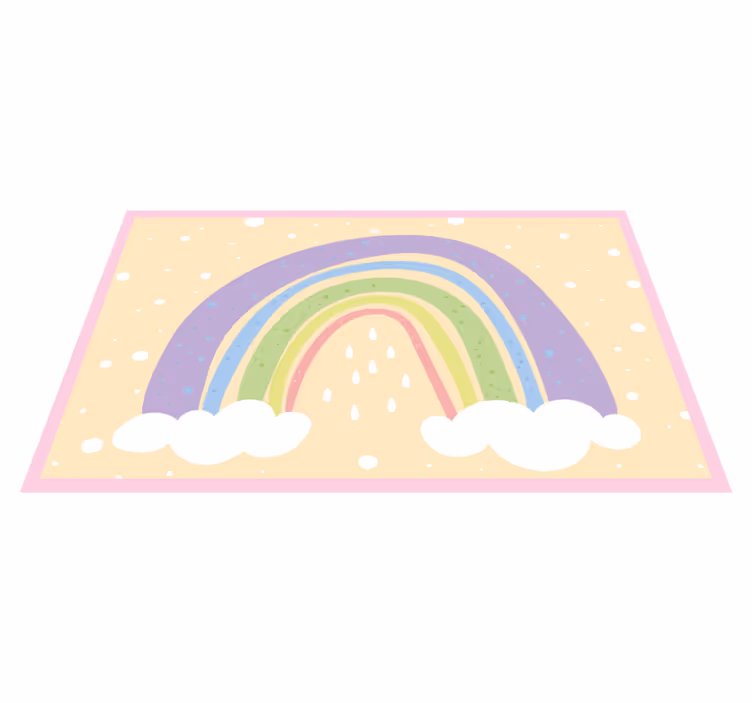 Tapis vinyle autres tapis arc en ciel pastel - TenStickers