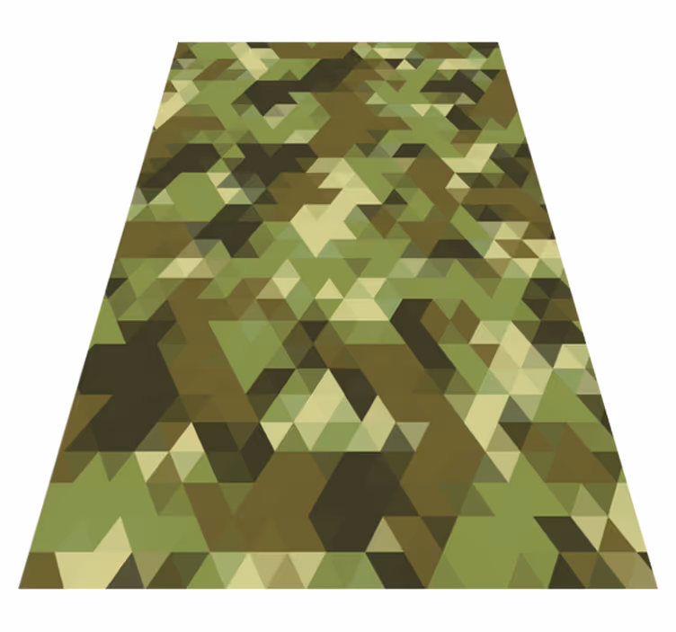 Tapis vinyle géométrique camouflage angulaire - TenStickers