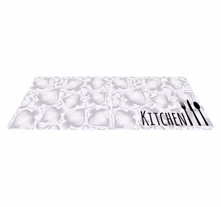 Tapis vinyle cuisine illustration d'ustensiles de cuisine - TenStickers