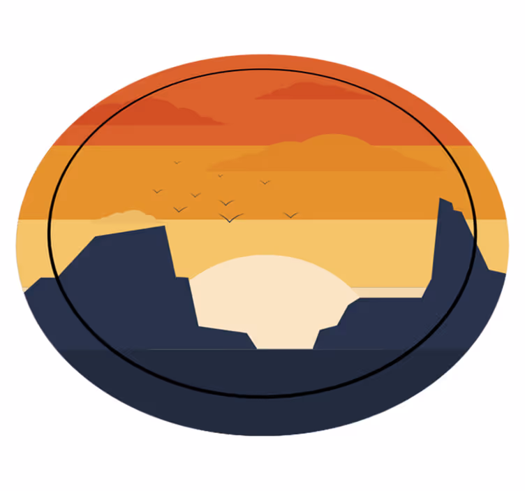 Tapis vinyle nature vue sur le sommet du crépuscule - TenStickers