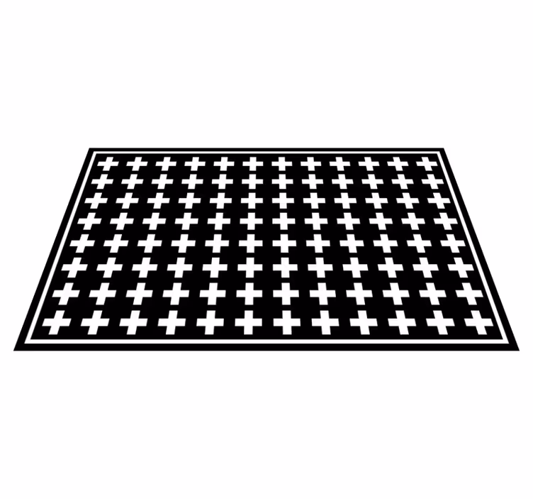 Tapis vinyle géométrique conception de motif en croix - TenStickers