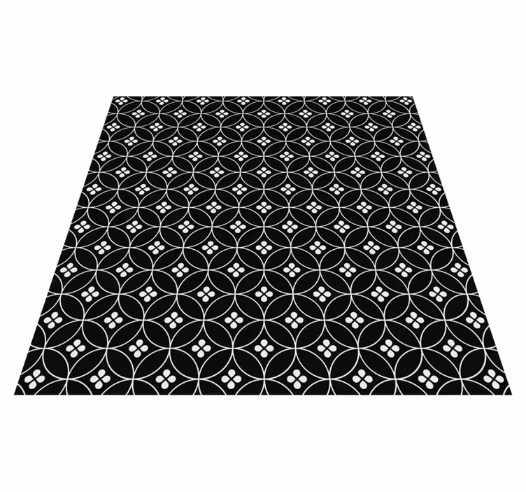 Tapis vinyle géométrique graphisme de cercle géométrique - TenStickers