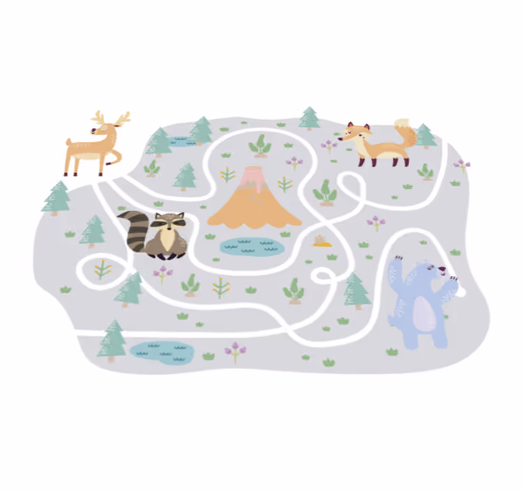 Tapis vinyle enfant ville fanée - TenStickers
