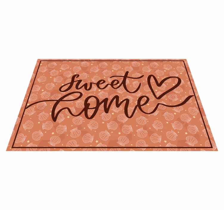 Tapis vinyle citation doux coeur de maison - TenStickers
