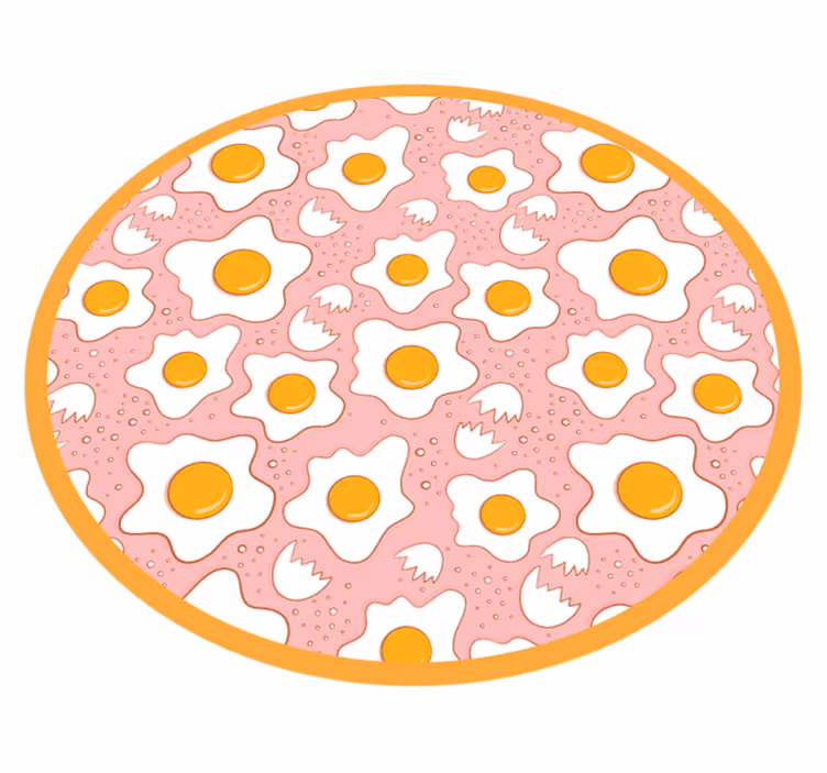 Tapis vinyle pour enfants motif d'oeuf circulaire - TenStickers