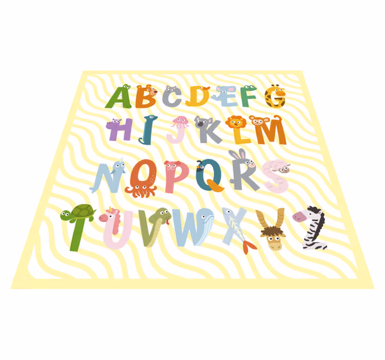Tapis vinyle alphabet reconstitution de l'alphabet - TenStickers