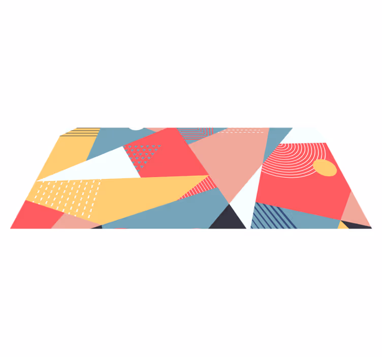 Tapis vinyle géométrique composition colorée - TenStickers