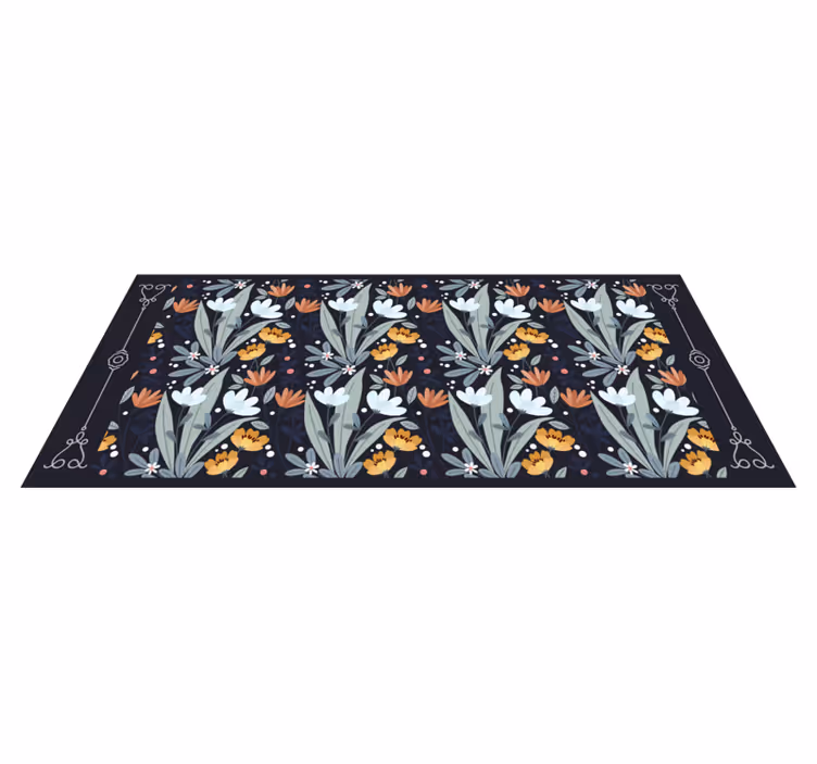 Tapis vinyle plantes modèle de composition florale - TenStickers