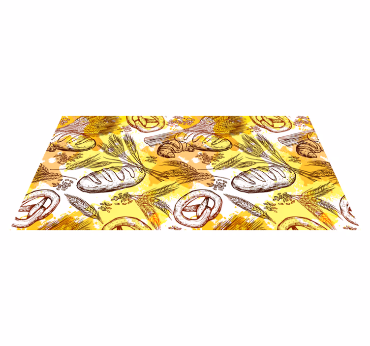 Tapis vinyle boulangerie jaune - TenStickers