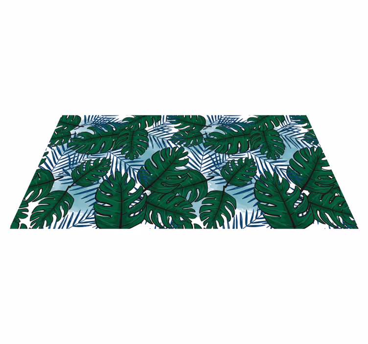 Tapis vinyle plantes motif de monstera tropical - TenStickers