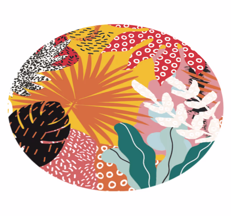 Tapis vinyle plantes harmonie botanique tropicale - TenStickers