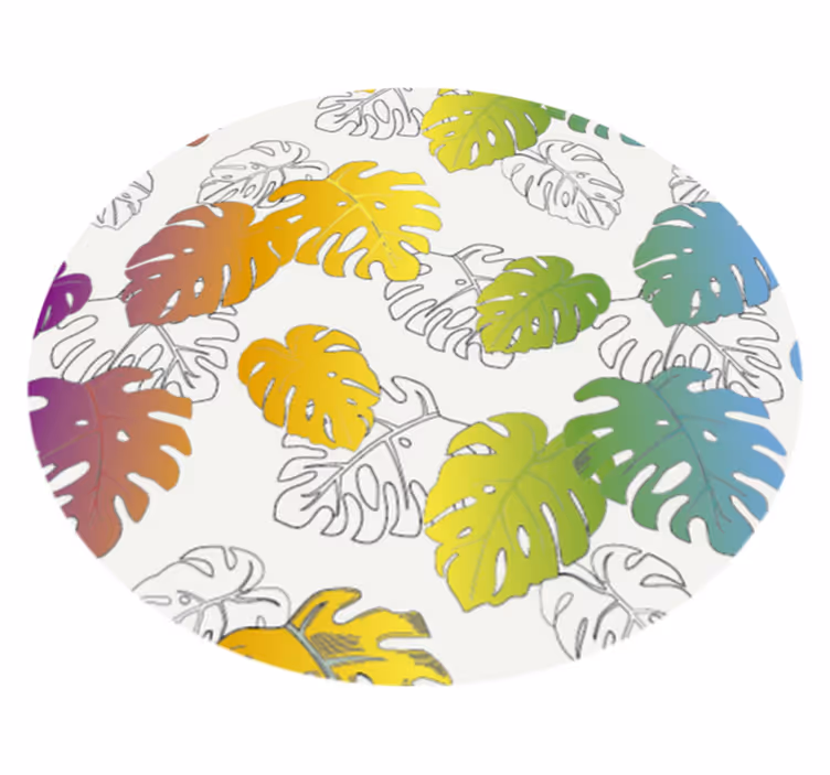 Tapis vinyle plantes délice de monstera tropical - TenStickers