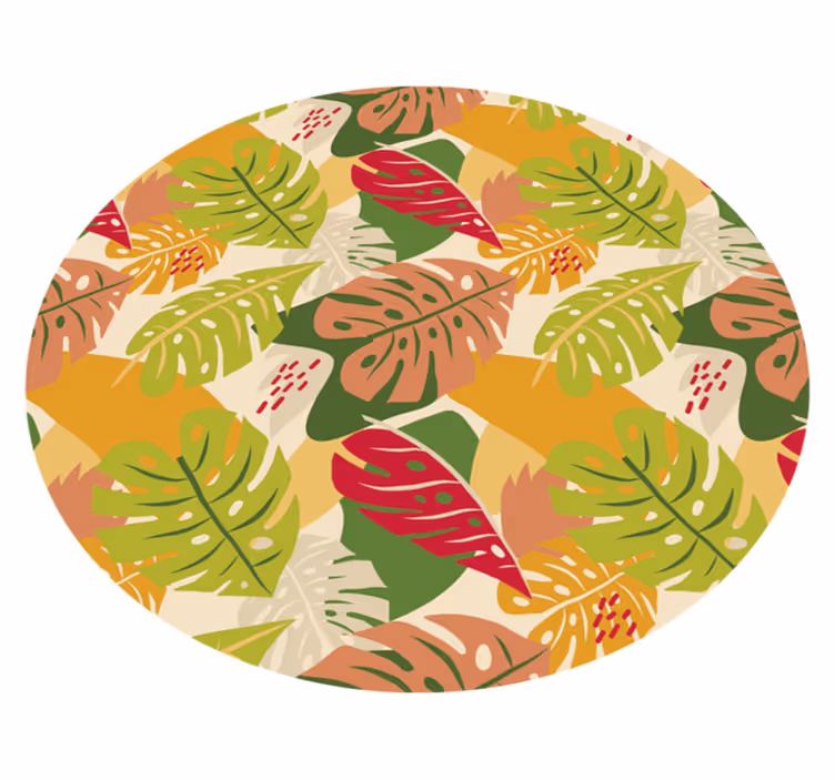 Tapis vinyle plantes motif de feuillage tropical - TenStickers